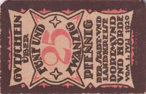 Dortmund 25 Pf G-D28.3d 1.7.1920  aUNC A.jpg