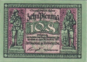 Freiberg 10 Pf G-F19 30.9.1921  aUNC