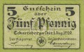Eckartsberga Thur 5 Pf G-E5.1a 1.8.1920  aUNC A.jpg