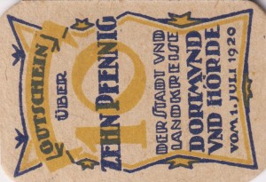 Dortmund 10 Pf G-D28.3a 1.7.1920  aUNC
