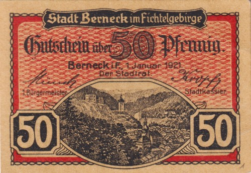 Berneck i. Fichtelgeb 50 Pf G-B34.8c 1.1.1921 aUNC A.jpg