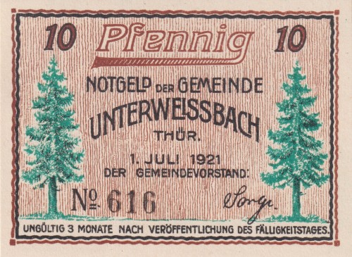 Unterweissbach 10 Pf G-U9.2 1.7.1921 UNC A.jpg