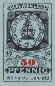 Dannenberg 50 Pf  G-D2.4 1919-1.1.1923 aUNC