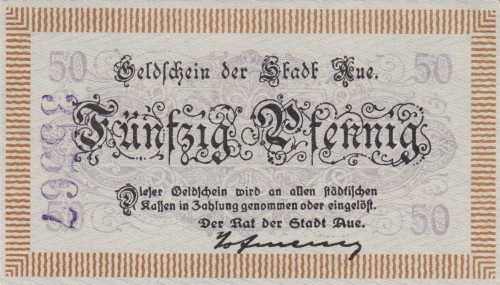 Aue 50 Pf G-A31.1 31.12.1918 aUNC A.jpg