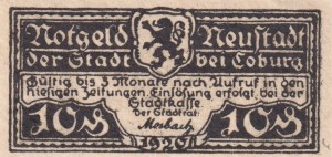 Coburg 10 Pf G-C21 1920 aUNC 