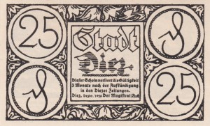 Diez 25 Pf G-D15.6b 12.1920 aUNC 