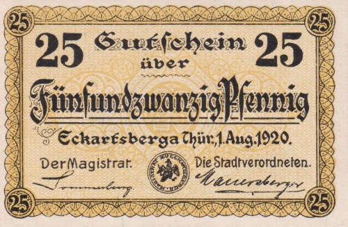 Eckartsberga Thur 25 Pf G-E5.2b 1.8.1920 UNC A.jpg