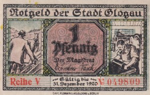 Glogau (Głogów) 1 Pf G-G20.6a 31.12.1920 VF