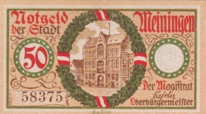 Meiningen 50 Pf  G-M24.4 15.5.1920 aUNC