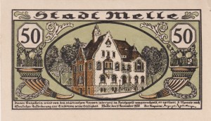 Melle 50 Pf  G-M27.7c 15.11.1920 aUNC