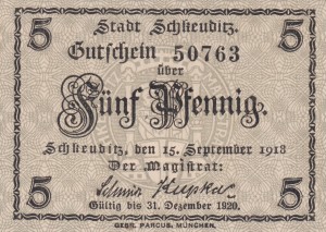 Schkeuditz 5 Pf G-S28.2 15.9.1918-31.12.1920 UNC
