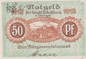 Schalkau 50 Pf G-S20.2b 1918 aUNC