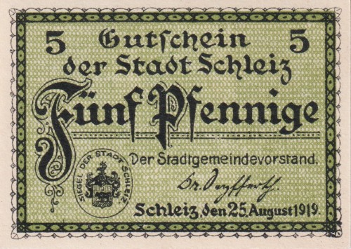 Schleiz 5 Pf G-S31.4a 25.8.1919 aUNC A.jpg