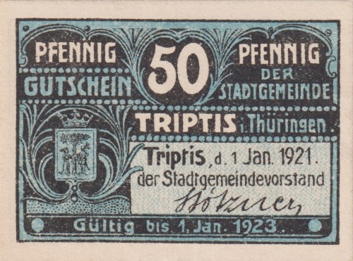 Triptis 50 Pf G-T28.3d 1.1.1921-1.1.1923 UNC A.jpg