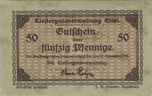 Klosterguts Ettal 50 Pf 31.12.1917 UNC A.jpg