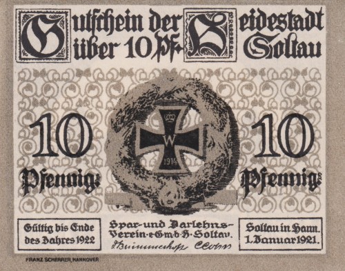 Soltau 10 Pf 1.1.1921-1922 aUNC A.jpg