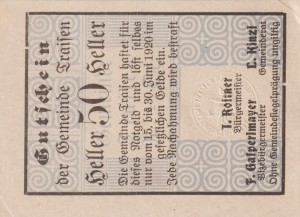 Austria Traisen 50 Heller 30.6.1920 AU/UNC