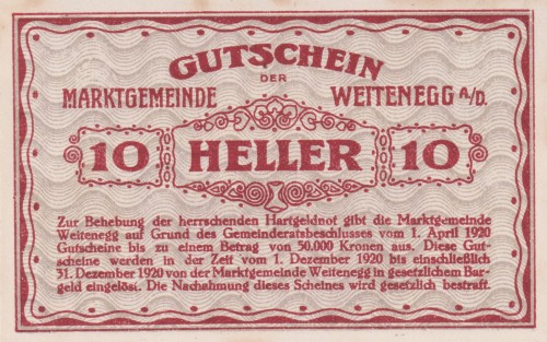 Weitenegg an der Donau 10 Heller 1.4.1920-31.12.1920 A.jpg