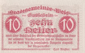 Austria Wels 10 Heller 30.6.1920 aUNC