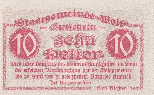 Wels 10 Heller 30.6.1920 A.jpg