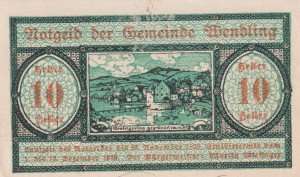 Austria Wendling 10 Heller 15.12.1920 XF