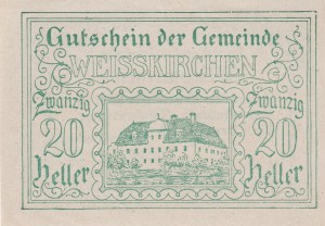 Austria Weisskirchen 20 Heller 30.12.1920 AU/UNC