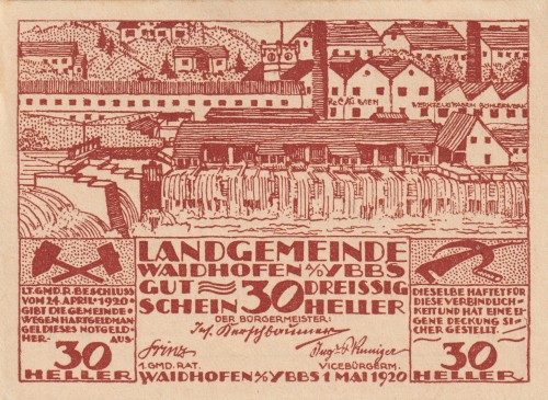 Kassenschein Waidhofen a.d. Ybbs 30 Heller 1.5.1920-31.12.192 A.jpg