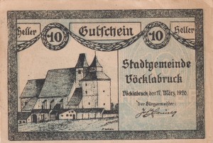 Austria Vocklabruck 10 Heller 17.3.1920 VF