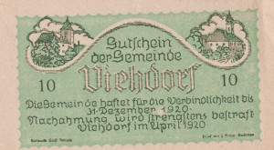 Austria Viehdorf 10 Heller 4.1920-31.12.1920 XF