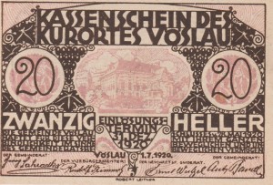 Austria Voslau 20 Heller 1.7.1920-31.12.1920 aUNC