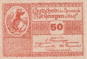 Austria St. Georgen a Ybbsf 50 Heller 1.5.1920-31.12.1920 aUNC
