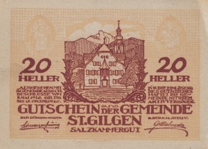 Austria St. Gilgen 20 Heller 5.1920-10.1920 AU/UNC