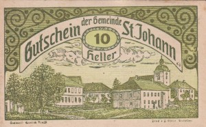 Austria St. Johann 10 Heller 30.12.1920 aUNC