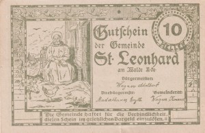 Austria St. Leonhard 10 Heller 30.12.1920 XF