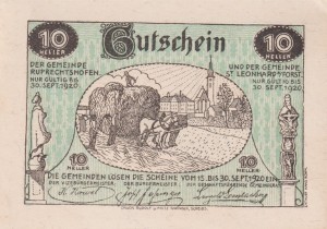 Austria St. Leonhard a. Forst 10 Heller 30.9.1920 aUNC