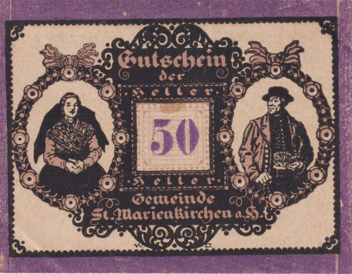 St. Marienkirchen 50 Heller 23.5.192031.10.1920 aUNC A.jpg