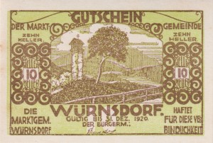 Austria Würnsdorf 10 Heller 31.12.1920 aUNC