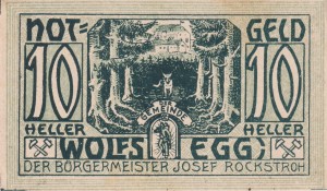 Austria Wolfsegg 10 Heller 1.1.1922 aUNC