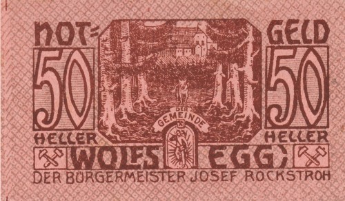 Wolfsegg 50 Heller 1.1.1922 aUNC A.jpg