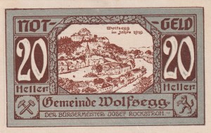 Austria Wolfsegg 20 Heller 1919-1.1.1921 AU/UNC