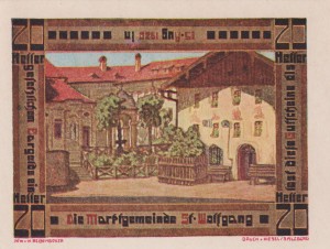 Austria St. Wolfgang 20 Heller 15.8.1920 aUNC