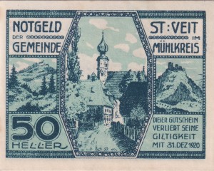 Austria St. Veit 50 Heller 25.4.1920-31.12.1920 aUNC