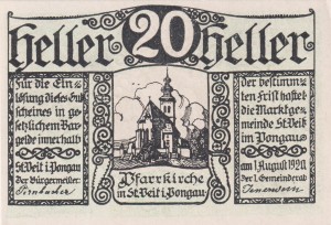 Austria St. Veit 20 Heller 1.8.1920 AU/UNC