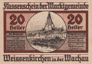 Austria Weissenkirchen in der Wachau 20 Heller 15.4.1920-30.11.1920 UNC