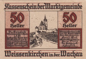 Austria Weissenkirchen in der Wachau 50 Heller 15.4.1920-30.11.1920 XF