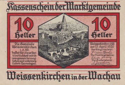 Weissenkirchen in der Wachau3 10 Heller 15.4.1920-30.11.1920 A.jpg