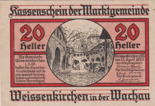 Weissenkirchen in der Wachau4 20 Heller 15.4.1920-30.11.1920 A.jpg