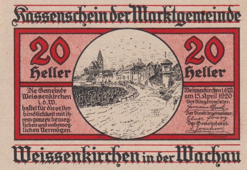 Weissenkirchen in der Wachau5 20 Heller 15.4.1920-30.11.1920 A.jpg