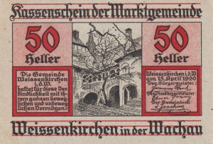 Austria Weissenkirchen in der Wachau 50 Heller 15.4.1920-30.11.1920 AU/UNC
