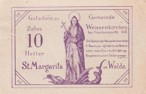 St. Margarita am Walde 10 Heller 19.5.1920-31.12.1920 A.jpg